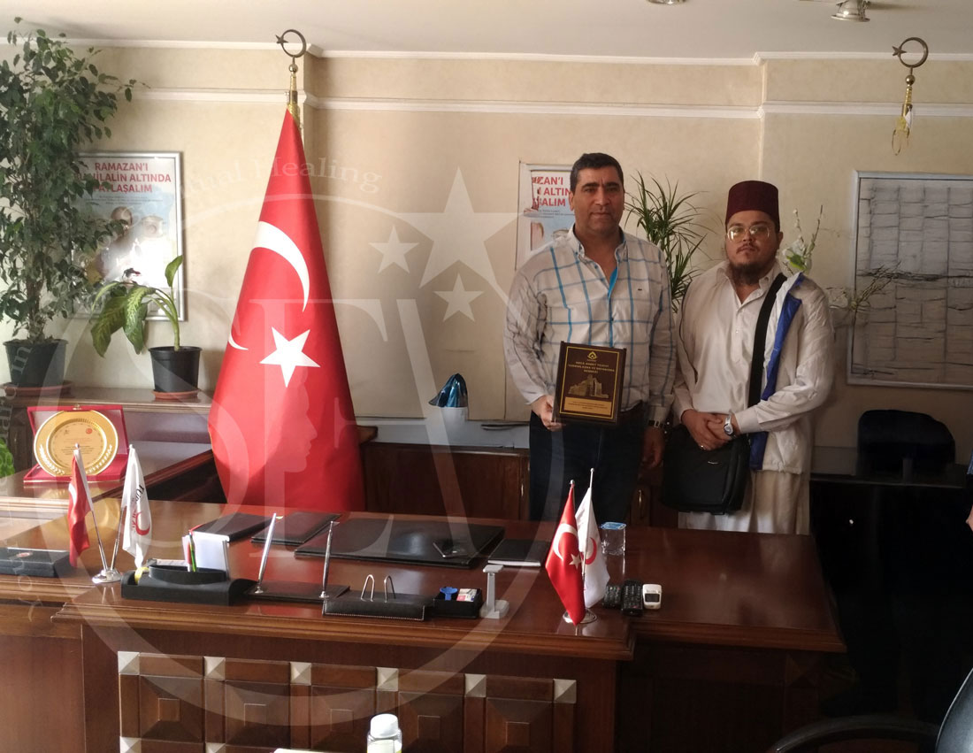 President of Reyhalle Hatay Red Crescent with Syed Ehraz Ahmed near Syria Border, Turkey