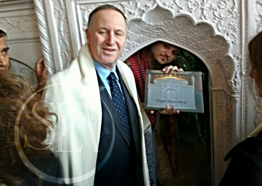 John Key, Prime Minister of New Zealand, with Syed Ehraz Ahmed in Delhi